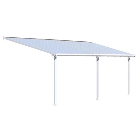 PALRAM Palram - Canopia HG8824W 10 x 24 in. Olympia Patio Cover - White HG8824W